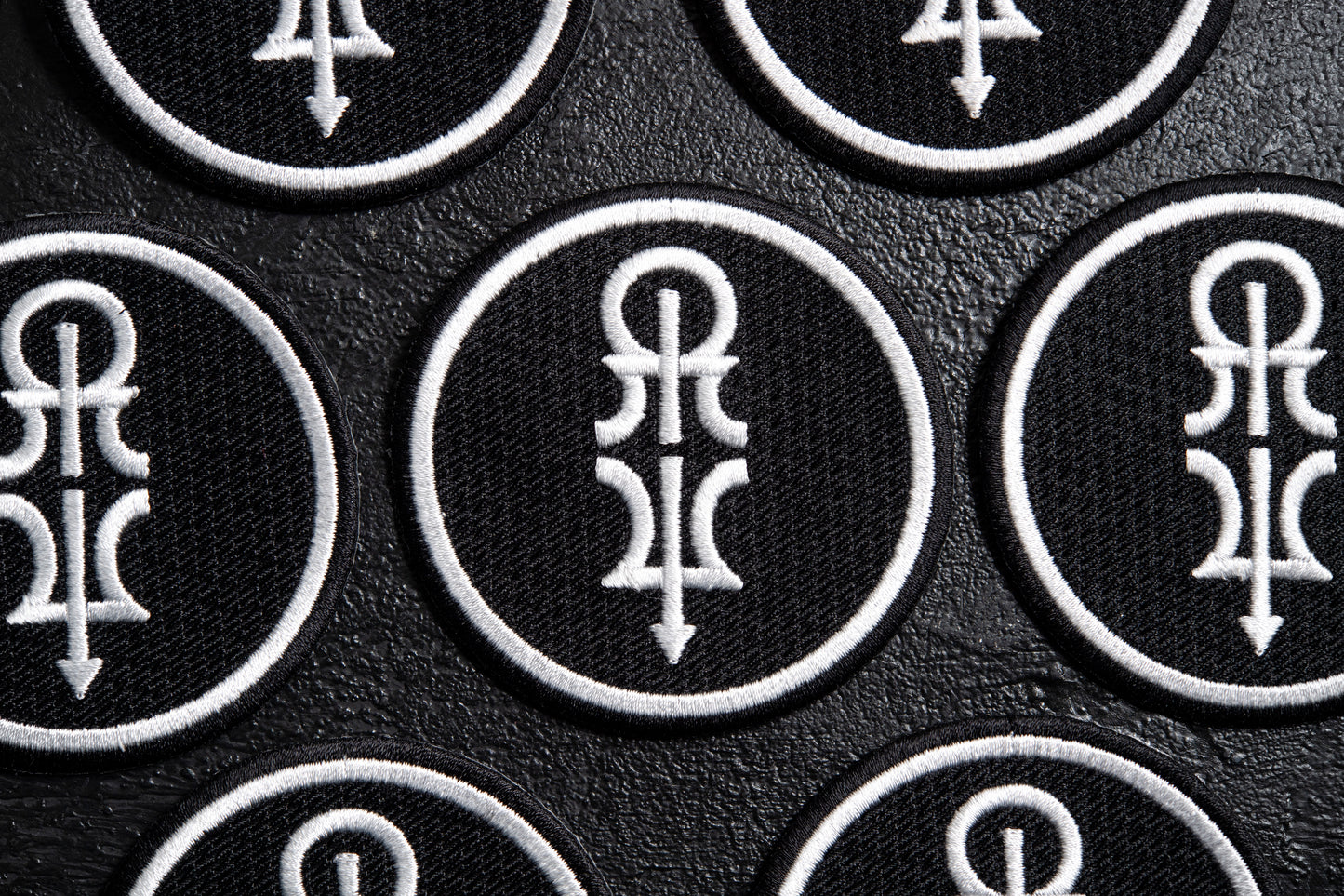 RW Glyph Embroidered 3-inch Iron-On Patch