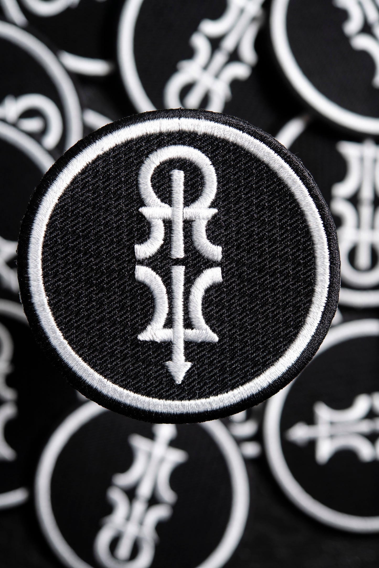 RW Glyph Embroidered 3-inch Iron-On Patch