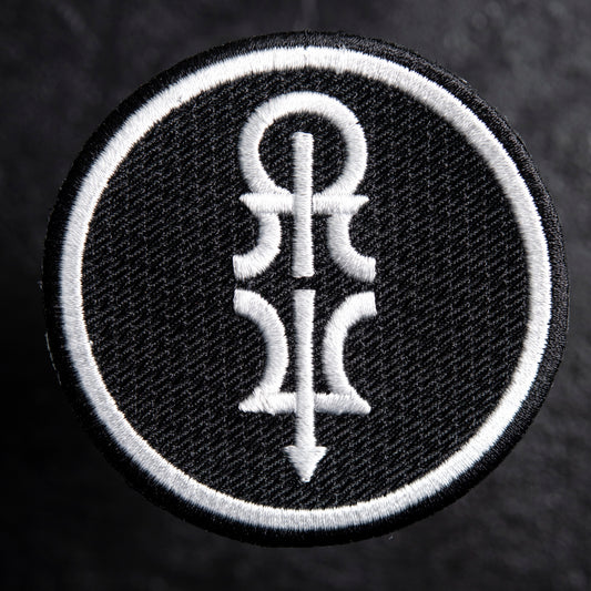RW Glyph Embroidered 3-inch Iron-On Patch