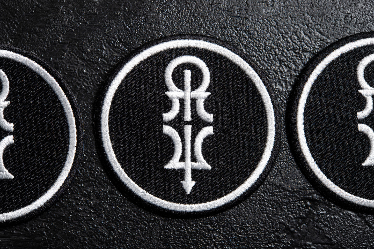 RW Glyph Embroidered 3-inch Iron-On Patch